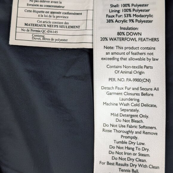 🔥 EDDIE BAUER Down Parka | Womens Black Long Winter Coat Sz (S) - Picture 7 of 7